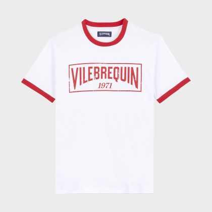 Vilebrequin - T-shirt Aus Leichtem Baumwolljersey Mit Zweifarbigem Logo Für Herren - T-shirt - Partisol - Rot - Größe XXXL Vilebrequin - T-shirt Aus Leichtem Baumwolljersey Mit Zweifarbigem Logo Für Herren - T-shirt - Partisol - Rot - Größe XXXL