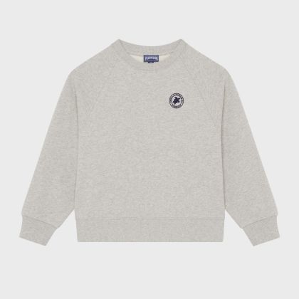 Vilebrequin - Baumwoll-sweatshirt Mit Rundhalsausschnitt Und Gummi-logo Für Jungen - Sweatshirt - Gallo - Grau - Größe 14 Vilebrequin - Baumwoll-sweatshirt Mit Rundhalsausschnitt Und Gummi-logo Für Jungen - Sweatshirt - Gallo - Grau - Größe 14