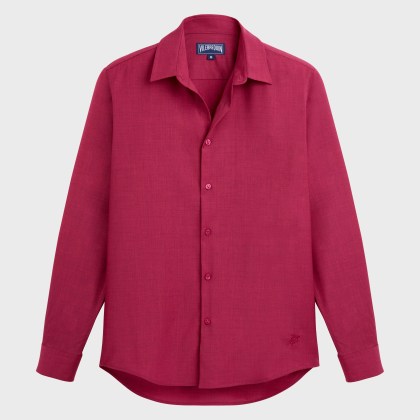 Vilebrequin - Einfarbiges Wollhemd Für Herren - Hemd - Cool - Rot - Größe XXXL Vilebrequin - Einfarbiges Wollhemd Für Herren - Hemd - Cool - Rot - Größe XXXL