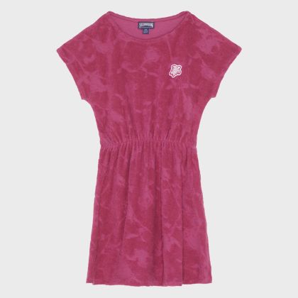 Vilebrequin - Kleid Aus Frottee Mit Jacquard-rosen Für Mädchen - Kleid - Golden - Rot - Größe 8 Vilebrequin - Kleid Aus Frottee Mit Jacquard-rosen Für Mädchen - Kleid - Golden - Rot - Größe 8