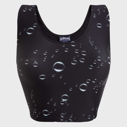 Vilebrequin - Bubble 3d Tankini-oberteil Für Damen - Rashguard - Frost - Schwarz - Größe S Vilebrequin - Bubble 3d Tankini-oberteil Für Damen - Rashguard - Frost - Schwarz - Größe S