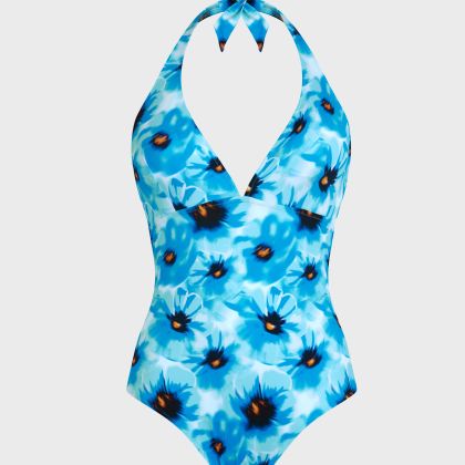 Vilebrequin - Poppies Neckholder-badeanzug Für Damen - Bademode - Famous - Blau - Größe M Vilebrequin - Poppies Neckholder-badeanzug Für Damen - Bademode - Famous - Blau - Größe M