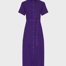 Vilebrequin - Solid Hemdkleid Aus Leinen Für Damen - Kleid - Luciane - Violett - Größe L Vilebrequin - Solid Hemdkleid Aus Leinen Für Damen - Kleid - Luciane - Violett - Größe L