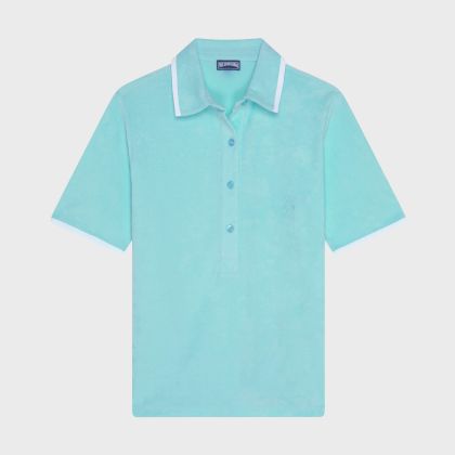 Vilebrequin - Solid Frottee-polohemd Für Damen - Polohemd - Lizea - Blau - Größe M Vilebrequin - Solid Frottee-polohemd Für Damen - Polohemd - Lizea - Blau - Größe M