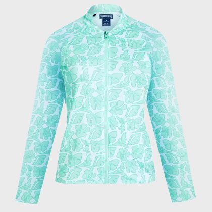 Vilebrequin - Langärmeliger Seashells Rashguard Mit Reißverschluss Für Damen - Rashguard - Flynn-zx - Weiss - Größe XL Vilebrequin - Langärmeliger Seashells Rashguard Mit Reißverschluss Für Damen - Rashguard - Flynn-zx - Weiss - Größe XL