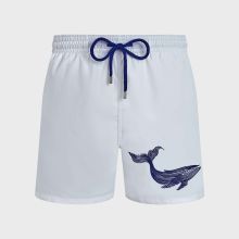 Vilebrequin - Whale Badeshorts Mit Stickerei Für Herren - Bademode - Motu - Weiss - Größe XXL Vilebrequin - Whale Badeshorts Mit Stickerei Für Herren - Bademode - Motu - Weiss - Größe XXL