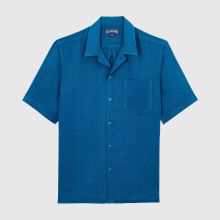 Vilebrequin - Solid Bowling-hemd Aus Leinen Für Herren - Hemd - Charli - Blau - Größe S Vilebrequin - Solid Bowling-hemd Aus Leinen Für Herren - Hemd - Charli - Blau - Größe S