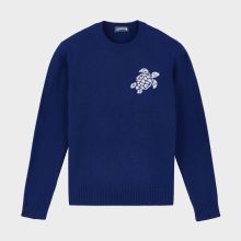 Vilebrequin - Turtle Rundhalspullover Aus Baumwolle Und Kaschmir Für Herren - Pullover - Rayol - Blau - Größe M Vilebrequin - Turtle Rundhalspullover Aus Baumwolle Und Kaschmir Für Herren - Pullover - Rayol - Blau - Größe M
