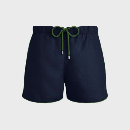 Vilebrequin - Solid Badeshorts Aus Leinen Für Herren - Bademode - Maurice - Blau - Größe XL Vilebrequin - Solid Badeshorts Aus Leinen Für Herren - Bademode - Maurice - Blau - Größe XL
