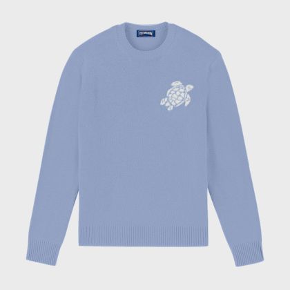 Vilebrequin - Turtle Rundhalspullover Aus Baumwolle Und Kaschmir Für Herren - Pullover - Payol - Blau - Größe L Vilebrequin - Turtle Rundhalspullover Aus Baumwolle Und Kaschmir Für Herren - Pullover - Payol - Blau - Größe L
