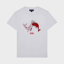Vilebrequin - Whales Love T-shirt Aus Bio-baumwolle Für Herren - T-shirt - Thom - Weiss - Größe L Vilebrequin - Whales Love T-shirt Aus Bio-baumwolle Für Herren - T-shirt - Thom - Weiss - Größe L