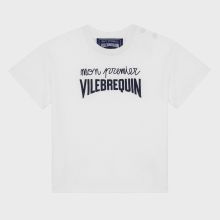 Vilebrequin - T-shirt Aus Bio-baumwolle Mit Logoprägung Für Babys - T-shirt - Bisous - Weiss - Größe 12M Vilebrequin - T-shirt Aus Bio-baumwolle Mit Logoprägung Für Babys - T-shirt - Bisous - Weiss - Größe 12M