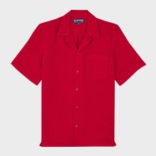 Vilebrequin - Solid Bowling-hemd Aus Leinen Für Herren - Hemd - Charli - Rot - Größe M Vilebrequin - Solid Bowling-hemd Aus Leinen Für Herren - Hemd - Charli - Rot - Größe M
