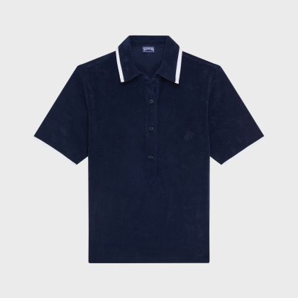 Vilebrequin - Solid Frottee-polohemd Für Damen - Polohemd - Lizea - Blau - Größe XS Vilebrequin - Solid Frottee-polohemd Für Damen - Polohemd - Lizea - Blau - Größe XS