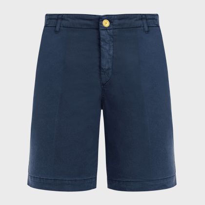 Vilebrequin - Men Satin Cotton Bermuda Shorts Solid - Bermuda - Belin - Blau - Größe XXL Vilebrequin - Men Satin Cotton Bermuda Shorts Solid - Bermuda - Belin - Blau - Größe XXL