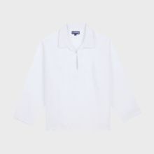 Vilebrequin - Solid Overshirt Aus Leinen Mit Mineralfarbstoff Für Herren - Hemd - Comores - Weiss - Größe L Vilebrequin - Solid Overshirt Aus Leinen Mit Mineralfarbstoff Für Herren - Hemd - Comores - Weiss - Größe L