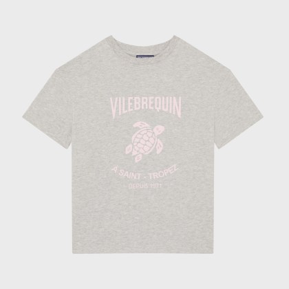 Vilebrequin - T-shirt Mit Gummi-logo Für Jungen - T-shirt - Gabin - Grau - Größe 2 Vilebrequin - T-shirt Mit Gummi-logo Für Jungen - T-shirt - Gabin - Grau - Größe 2
