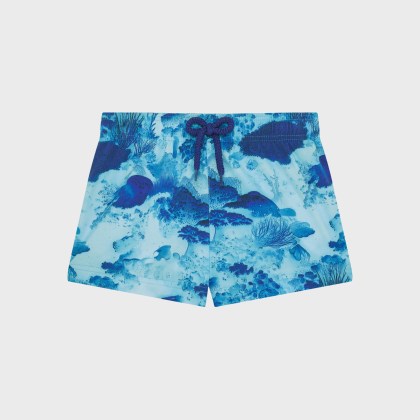 Vilebrequin - Coral Reef Badeshorts Für Mädchen - Shorty - Gaya - Blau - Größe 4 Vilebrequin - Coral Reef Badeshorts Für Mädchen - Shorty - Gaya - Blau - Größe 4