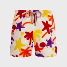 Vilebrequin - Kurze Spray Paint Stretch-badeshorts Für Herren - Vbq X Palm Angels - Bademode - Monrise - Rosa - Größe M Vilebrequin - Kurze Spray Paint Stretch-badeshorts Für Herren - Vbq X Palm Angels - Bademode - Monrise - Rosa - Größe M