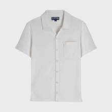 Vilebrequin - Solid Unisex-bowling-hemd Aus Baumwolle - Hemd - Charli - Beige - Größe XXXL Vilebrequin - Solid Unisex-bowling-hemd Aus Baumwolle - Hemd - Charli - Beige - Größe XXXL