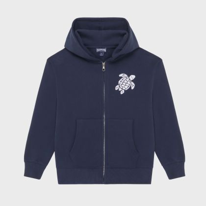 Vilebrequin - Turtle Baumwoll-cardigan Mit Durchgehendem Reißverschluss - Sweatshirt - Galantin - Blau - Größe 6 Vilebrequin - Turtle Baumwoll-cardigan Mit Durchgehendem Reißverschluss - Sweatshirt - Galantin - Blau - Größe 6