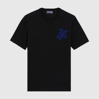Vilebrequin - Jacquard Turtle T-shirt Aus Baumwolle Für Herren - T-shirt - Cristau - Schwarz - Größe M Vilebrequin - Jacquard Turtle T-shirt Aus Baumwolle Für Herren - T-shirt - Cristau - Schwarz - Größe M