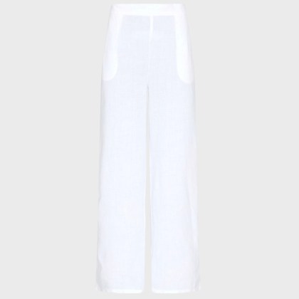 Vilebrequin - Solid Komfort-hose Aus Leinen Für Damen - Hose - Louizon - Weiss - Größe L Vilebrequin - Solid Komfort-hose Aus Leinen Für Damen - Hose - Louizon - Weiss - Größe L