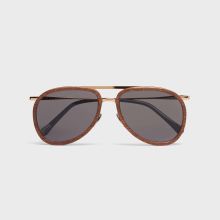 Vilebrequin - Unisex Mahoganywood Pilotensonnenbrille - Sonnenbrille - Vol2nuit - Rosa - Größe OSFA Vilebrequin - Unisex Mahoganywood Pilotensonnenbrille - Sonnenbrille - Vol2nuit - Rosa - Größe OSFA