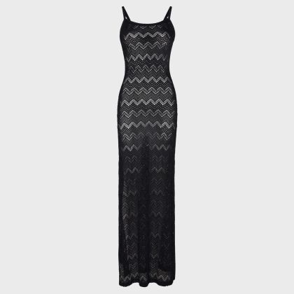 Vilebrequin - Langes Mesh-kleid Für Damen - Kleid - Lisanna - Schwarz - Größe L Vilebrequin - Langes Mesh-kleid Für Damen - Kleid - Lisanna - Schwarz - Größe L