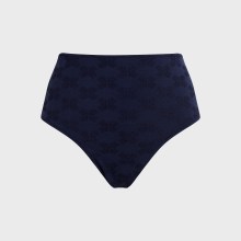 Vilebrequin - Turtle Monogram Bikinihose Mit Hohem Bund Aus Jacquard Für Damen - Bademode - Frosty - Blau - Größe S Vilebrequin - Turtle Monogram Bikinihose Mit Hohem Bund Aus Jacquard Für Damen - Bademode - Frosty - Blau - Größe S