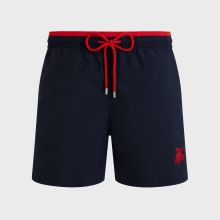 Vilebrequin - Zweifarbige Solid Bicolore Badeshorts Für Herren - Bademode - Moka - Blau - Größe XXL Vilebrequin - Zweifarbige Solid Bicolore Badeshorts Für Herren - Bademode - Moka - Blau - Größe XXL