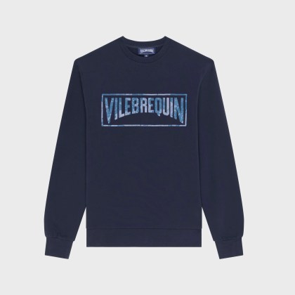 Vilebrequin - Sweatshirt Aus Bio-baumwolle Mit Geflocktem Vilebrequin-logo Für Herren - Sweatshirt - Jorasse - Blau - Größe XL Vilebrequin - Sweatshirt Aus Bio-baumwolle Mit Geflocktem Vilebrequin-logo Für Herren - Sweatshirt - Jorasse - Blau - Größe XL