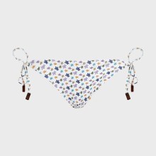 Vilebrequin - Micro Ronde Des Tortues Bikinihose Zum Seitlichen Binden Für Damen - Bademode - Flore - Weiss - Größe XS Vilebrequin - Micro Ronde Des Tortues Bikinihose Zum Seitlichen Binden Für Damen - Bademode - Flore - Weiss - Größe XS