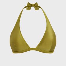 Vilebrequin - Shiny Solid Neckholder-bikinioberteil Für Damen - Bademode - Fleche - Grün - Größe M Vilebrequin - Shiny Solid Neckholder-bikinioberteil Für Damen - Bademode - Fleche - Grün - Größe M