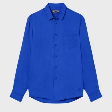 Vilebrequin - Einfarbiges Hemd Aus Leinen Für Herren - Hemd - Caroubis - Blau - Größe XL Vilebrequin - Einfarbiges Hemd Aus Leinen Für Herren - Hemd - Caroubis - Blau - Größe XL