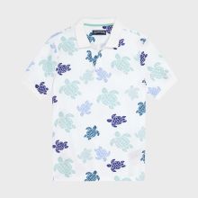 Vilebrequin - Multicolores Ronde Des Tortues Herren-polohemd Aus Baumwollpikee - Polohemd - Palatin - Weiss - Größe M Vilebrequin - Multicolores Ronde Des Tortues Herren-polohemd Aus Baumwollpikee - Polohemd - Palatin - Weiss - Größe M