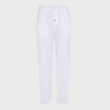 Vilebrequin - Solid Weite Leinenhose Für Herren - Hose - Pacha - Weiss - Größe XXL Vilebrequin - Solid Weite Leinenhose Für Herren - Hose - Pacha - Weiss - Größe XXL
