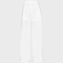 Vilebrequin - Seashells Damenhose Aus Viskose Mit Elastischem Bund - Hose - Lacy - Weiss - Größe XL Vilebrequin - Seashells Damenhose Aus Viskose Mit Elastischem Bund - Hose - Lacy - Weiss - Größe XL