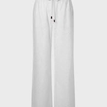 Vilebrequin - Fließende Damen Hose Mit Floraler Lochstickerei - Hose - Freyja - Weiss - Größe S Vilebrequin - Fließende Damen Hose Mit Floraler Lochstickerei - Hose - Freyja - Weiss - Größe S