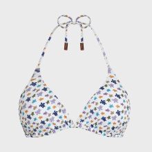 Vilebrequin - Micro Ronde Des Tortues Triangel-bikinioberteil Für Damen - Bademode - Fleur - Weiss - Größe M Vilebrequin - Micro Ronde Des Tortues Triangel-bikinioberteil Für Damen - Bademode - Fleur - Weiss - Größe M