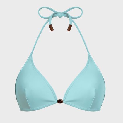 Vilebrequin - Solid Neckholder-bikinioberteil Mit Perlen Für Damen - Bademode - Flette - Blau - Größe XL Vilebrequin - Solid Neckholder-bikinioberteil Mit Perlen Für Damen - Bademode - Flette - Blau - Größe XL