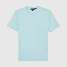 Vilebrequin - Solid T-shirt Aus Bio-baumwolle In Naturfarben Für Herren - T-shirt - Titan - Blau - Größe L Vilebrequin - Solid T-shirt Aus Bio-baumwolle In Naturfarben Für Herren - T-shirt - Titan - Blau - Größe L