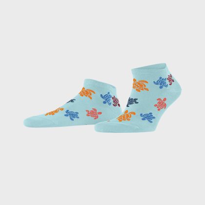 Vilebrequin - Mehrfarbige Rondes Des Tortues Sneakersocken Für Herren – Vilebrequin X Falke - Socken - Socks3 - Blau - Größe 41-42 Vilebrequin - Mehrfarbige Rondes Des Tortues Sneakersocken Für Herren – Vilebrequin X Falke - Socken - Socks3 - Blau - Größe 41-42