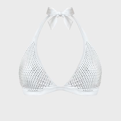 Vilebrequin - Neckholder-bikinioberteil Mit Strass Für Damen - Bademode - Flecha - Weiss - Größe S Vilebrequin - Neckholder-bikinioberteil Mit Strass Für Damen - Bademode - Flecha - Weiss - Größe S