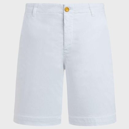 Vilebrequin - Men Satin Cotton Bermuda Shorts Solid - Bermuda - Belin - Weiss - Größe S Vilebrequin - Men Satin Cotton Bermuda Shorts Solid - Bermuda - Belin - Weiss - Größe S