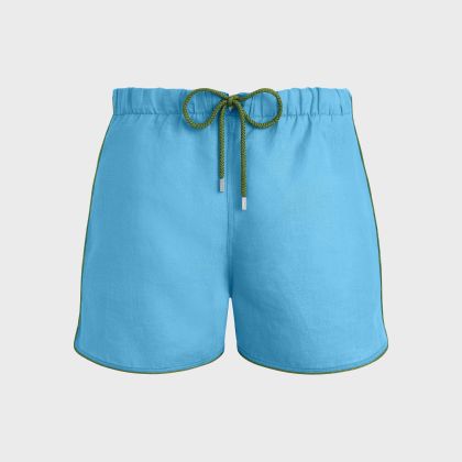 Vilebrequin - Solid Badeshorts Aus Leinen Für Herren - Bademode - Maurice - Blau - Größe S Vilebrequin - Solid Badeshorts Aus Leinen Für Herren - Bademode - Maurice - Blau - Größe S