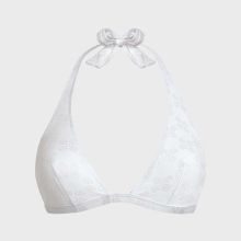 Vilebrequin - Turtle Monogram Neckholder-bikinioberteil Aus Jacquard Für Damen - Bademode - Fleche - Weiss - Größe L Vilebrequin - Turtle Monogram Neckholder-bikinioberteil Aus Jacquard Für Damen - Bademode - Fleche - Weiss - Größe L
