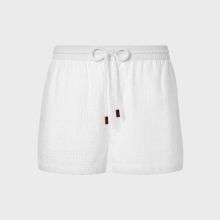 Vilebrequin - Damen Shorts Mit Geometrischer Lochstickerei - Shorty - Faiza - Weiss - Größe XS Vilebrequin - Damen Shorts Mit Geometrischer Lochstickerei - Shorty - Faiza - Weiss - Größe XS