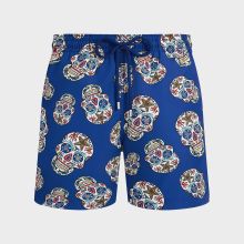 Vilebrequin - Kurze Día De Muertos Stretch-badeshorts Für Herren - Bademode - Monrise - Blau - Größe XXL Vilebrequin - Kurze Día De Muertos Stretch-badeshorts Für Herren - Bademode - Monrise - Blau - Größe XXL