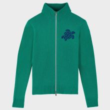 Vilebrequin - Turtle Pulloverjacke Aus Kaschmir Und Wolle Für Herren - Pullover - Juan - Grün - Größe M Vilebrequin - Turtle Pulloverjacke Aus Kaschmir Und Wolle Für Herren - Pullover - Juan - Grün - Größe M